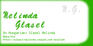 melinda glasel business card